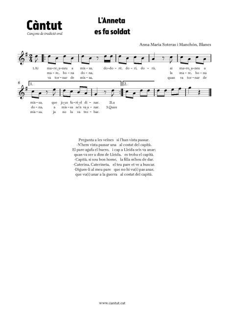 L'Anneta es fa soldat 