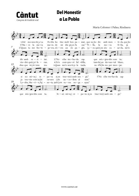 Del Monestir a La Pobla