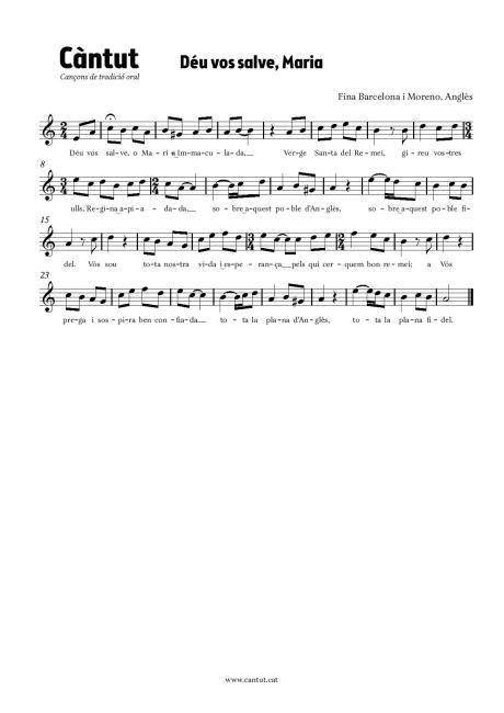 Déu vos salve, Maria