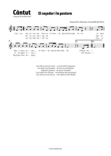 El caçador i la pastora