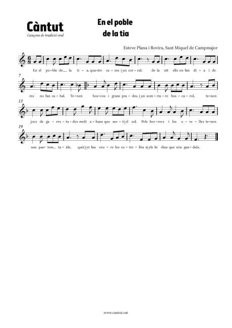 En el poble de la tia