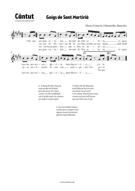 Goigs de Sant Martirià