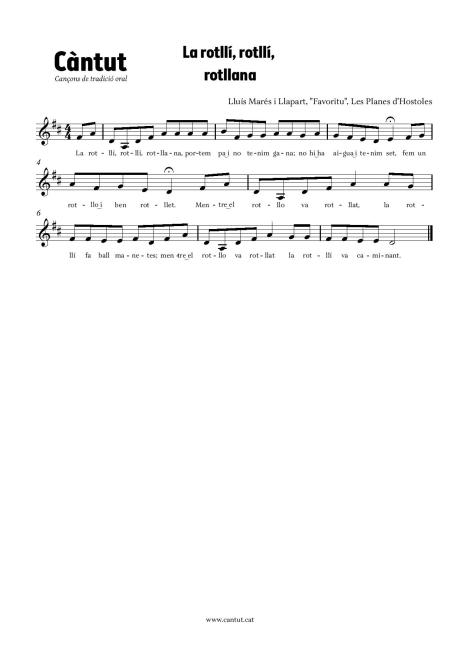 La rotllí, rotllí, rotllana