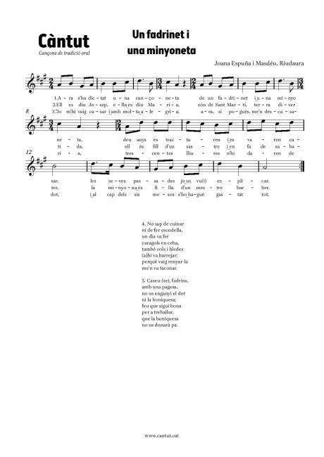 Un fadrinet i una minyoneta