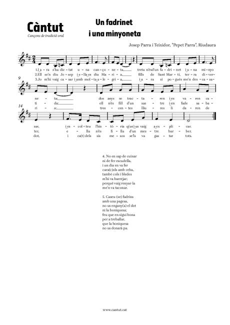 Un fadrinet i una minyoneta