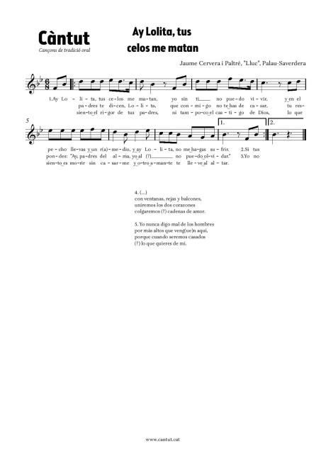 Ay Lolita, tus celos me matan