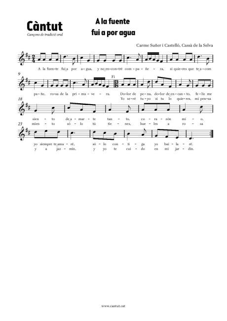 A la fuente fui a por agua