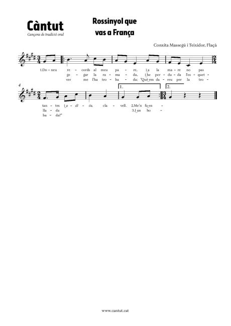 Rossinyol que vas a França