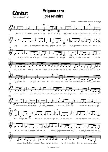 Veig una nena que em mira