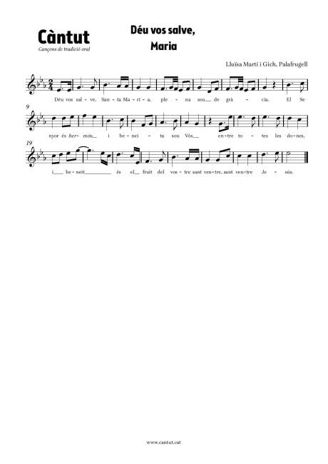 Déu vos salve, Maria