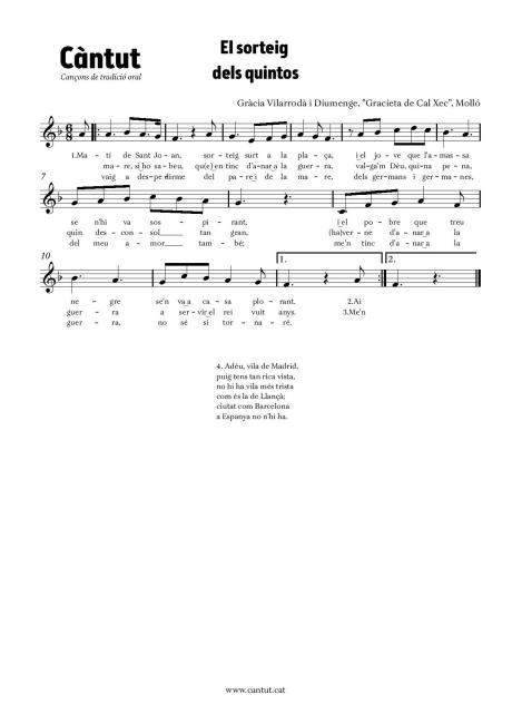 El sorteig dels quintos