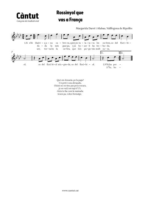 Rossinyol que vas a França