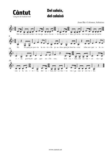 Del calaix, del calaixó