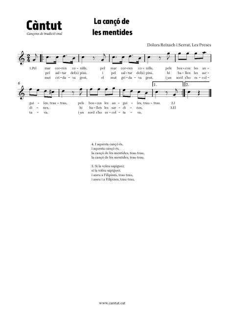 La cançó de les mentides