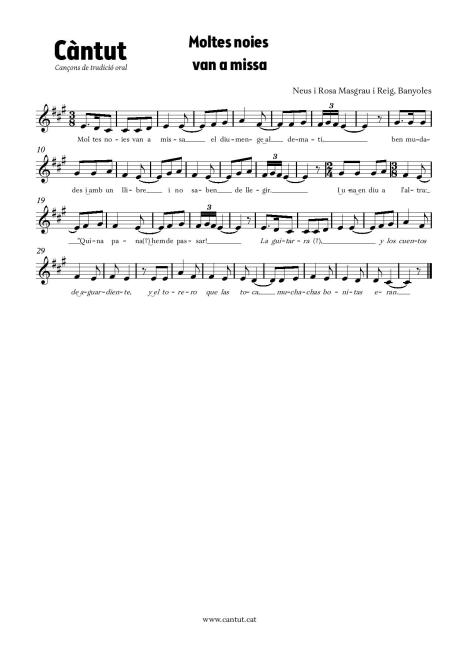 Moltes noies van a missa