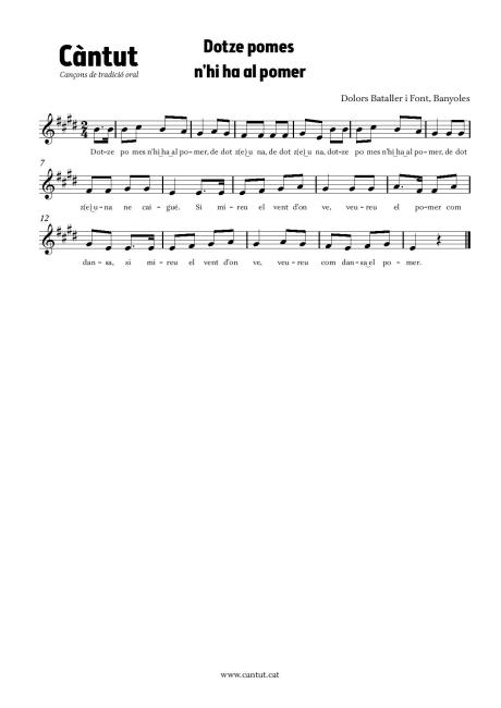 Dotze pomes n'hi ha al pomer