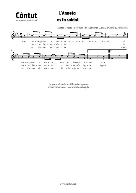 L'Anneta es fa soldat