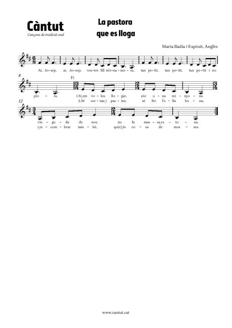 La pastora que es lloga