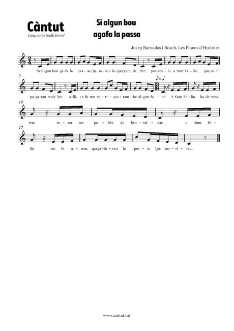 Si algun bou agafa la passa