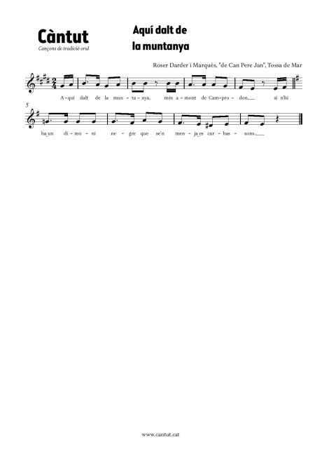 Aquí dalt de la muntanya