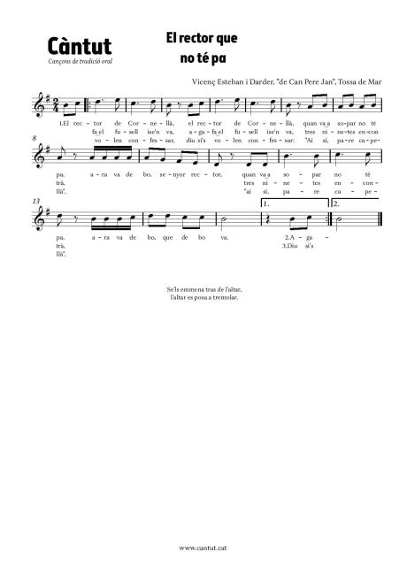 El rector que no té pa