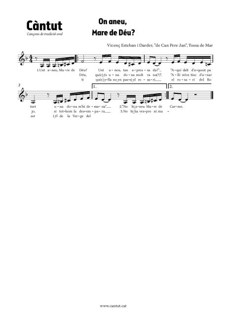 On aneu, Mare de Déu?