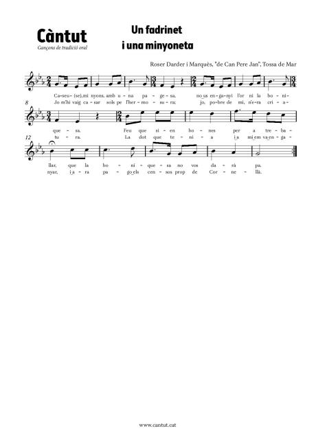 Un fadrinet i una minyoneta