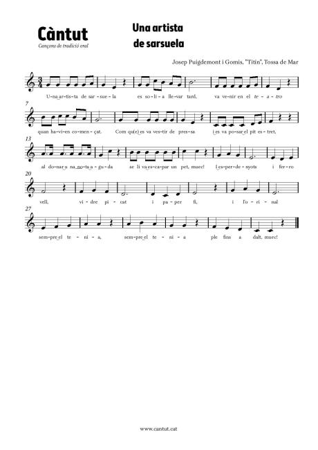 Una artista de sarsuela