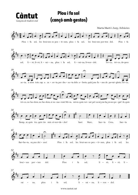 Plou i fa sol (cançó amb gestos)