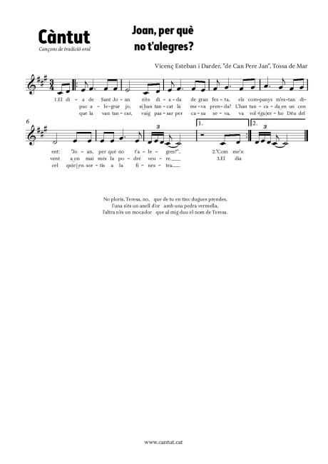 Joan, per què no t'alegres?