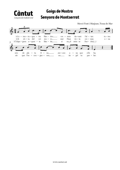 Goigs de Nostra Senyora de Montserrat